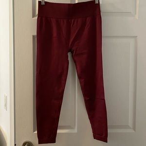 New - knix good to go seamless burgandy leggings